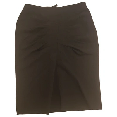 Pre-owned Armani Collezioni Mini Skirt In Black