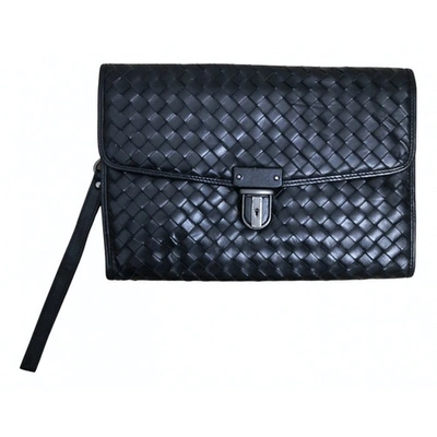 Pre-owned Bottega Veneta Black Leather Clutch Bag
