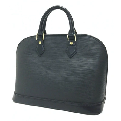 Pre-owned Louis Vuitton Alma Leather Handbag In Black