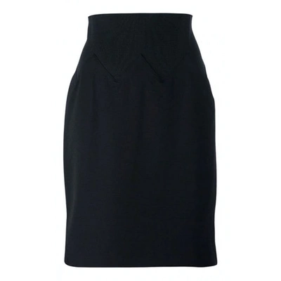 Pre-owned Jean Paul Gaultier Wool Mid-length Skirt In Black