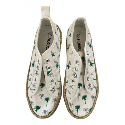 Pre-owned Fiorucci Cloth Espadrilles In White