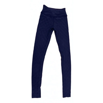 Pre-owned Beyond Yoga Blue Synthetic Trousers