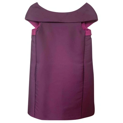 Pre-owned Tara Jarmon Mini Dress In Purple