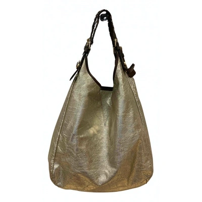 Pre-owned Givenchy Leather Tote In Gold