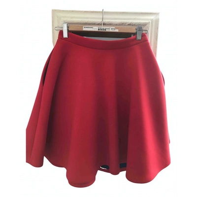 Pre-owned Msgm Mid-length Skirt In Red