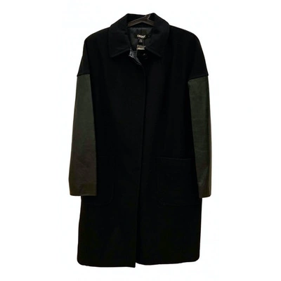 Pre-owned Donna Karan Wool Coat In Black