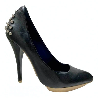 Pre-owned Mcq By Alexander Mcqueen Leather Heels In Black
