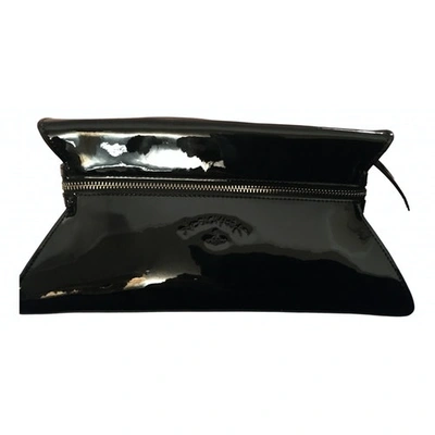 Pre-owned Vivienne Westwood Anglomania Patent Leather Clutch Bag In Black