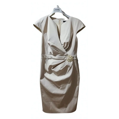 Pre-owned Tadashi Shoji Mid-length Dress In Beige