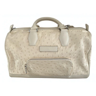 Pre-owned Longchamp Légende Beige Leather Handbag