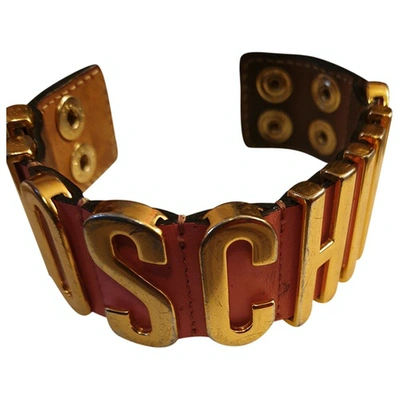 Pre-owned Moschino Pink Leather Bracelet