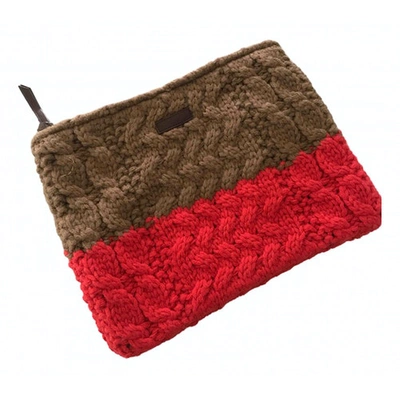 Pre-owned Benetton Wool Clutch Bag In Multicolour