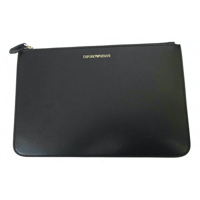 Pre-owned Emporio Armani Leather Small Bag In Black