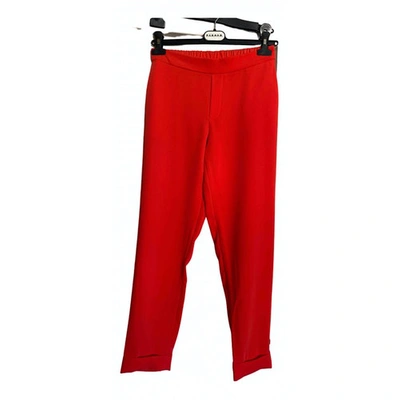 Pre-owned P.a.r.o.s.h Straight Pants In Orange
