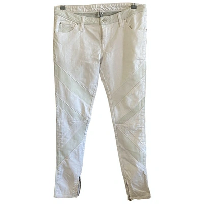 Pre-owned Iro Slim Pants In White