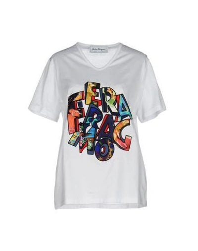 Ferragamo T-shirts In White