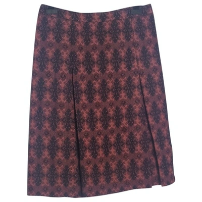 Pre-owned Miu Miu Wool Mid-length Skirt In Multicolour