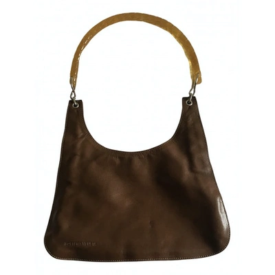 Pre-owned Bottega Veneta Brown Patent Leather Handbag