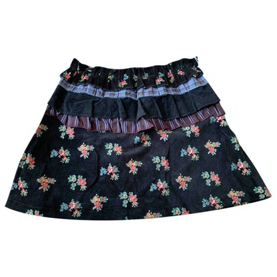 Pre-owned Simonetta Mini Skirt In Black