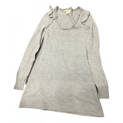 Pre-owned Vanessa Bruno Wool Mini Dress In Grey