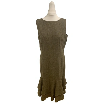 Pre-owned Lauren Ralph Lauren Wool Dress In Brown