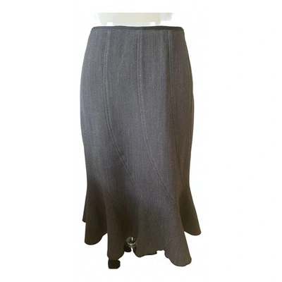 Pre-owned Marc Cain Wool Mid-length Skirt In Brown