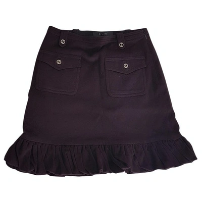 Pre-owned Gucci Wool Mid-length Skirt In Purple