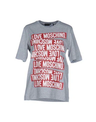 Love Moschino T-shirts In Light Grey