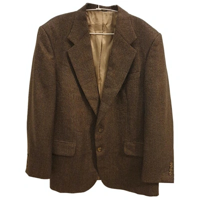 Pre-owned Oscar De La Renta Wool Jacket In Brown