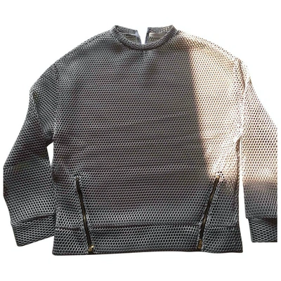 Pre-owned Francesco Scognamiglio Grey Polyester Top