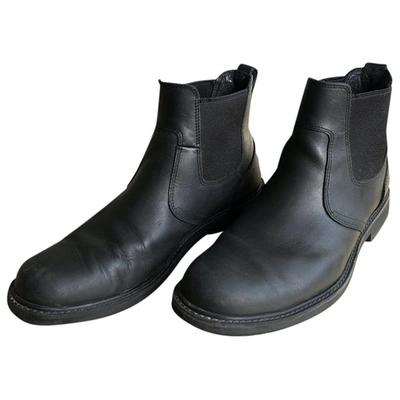 Pre-owned Timberland Leather Boots In Black