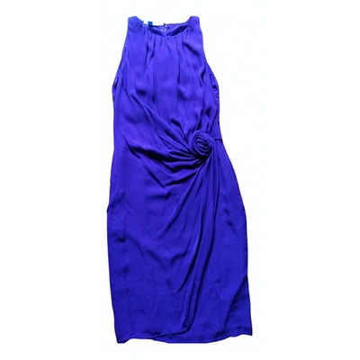 Pre-owned Moschino Cheap And Chic Silk Mid-length Dress In Purple