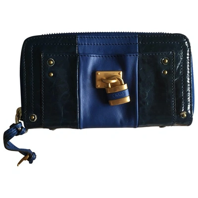 Pre-owned Chloé Leather Purse In Blue
