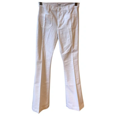 Pre-owned Hudson White Cotton Jeans