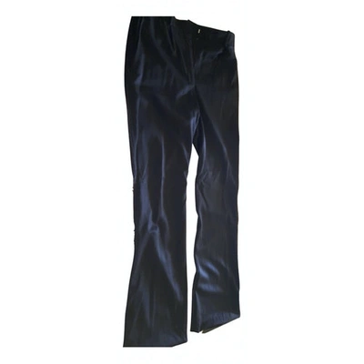 Pre-owned Saint Laurent Cashmere Straight Pants In Black