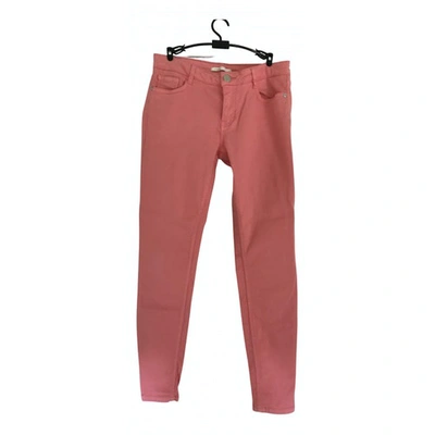 Pre-owned Maje Slim Pants In Pink