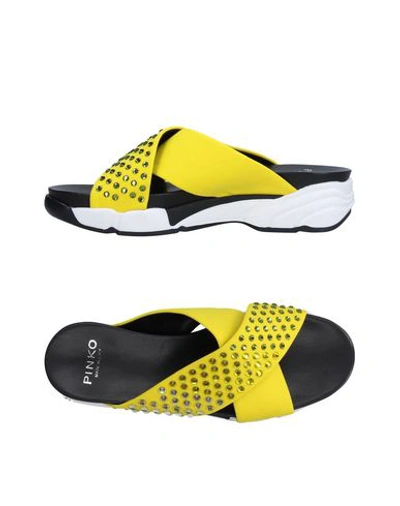 Pinko Sandals In Yellow