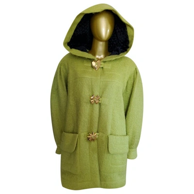 Pre-owned Christian Lacroix Green Wool Coat