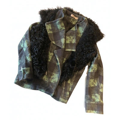 Pre-owned Preen Wool Parka In Green