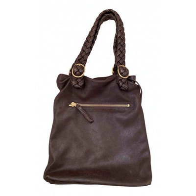 Pre-owned Orciani Leather Handbag In Brown