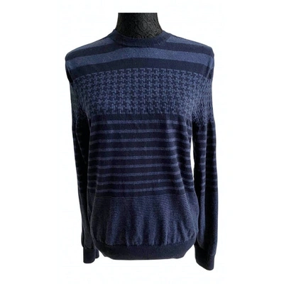 Pre-owned Brooks Brothers Wool Pull In Blue