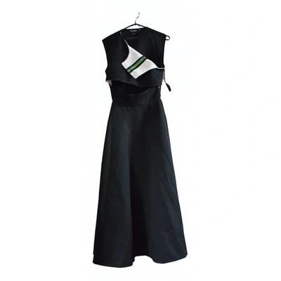 Pre-owned Calvin Klein 205w39nyc Wool Mid-length Dress In Black