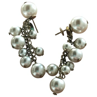 Pre-owned Lanvin Pearls Earrings In White