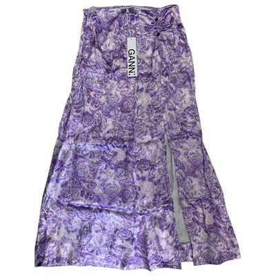 Pre-owned Ganni Spring Summer 2020 Mid-length Skirt In Purple