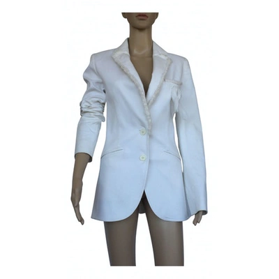 Pre-owned John Galliano Jacket In White