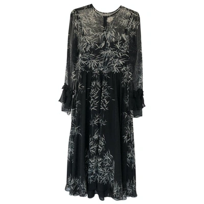 Pre-owned Philosophy Di Lorenzo Serafini Silk Mid-length Dress In Black