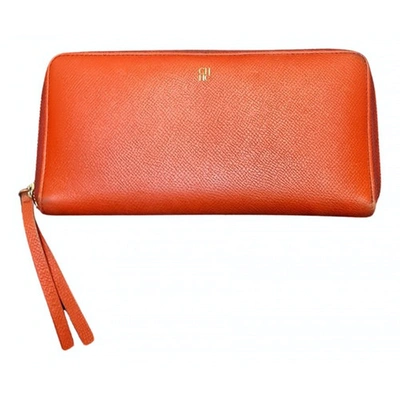 Pre-owned Carolina Herrera Leather Handbag In Red