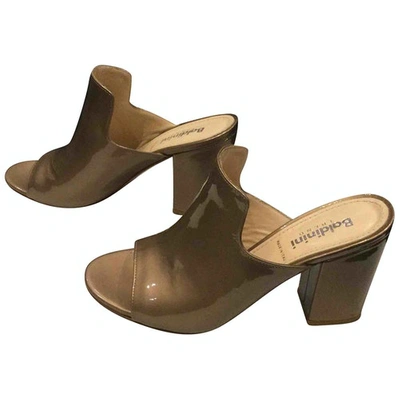 Pre-owned Baldinini Leather Sandals In Metallic
