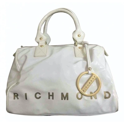 Pre-owned John Richmond Patent Leather Handbag In White