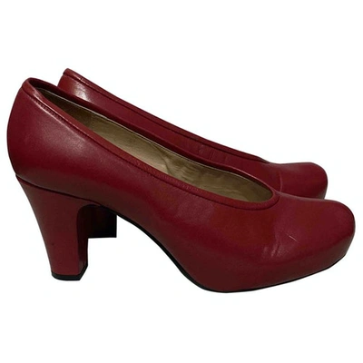 Pre-owned Unisa Leather Heels In Red